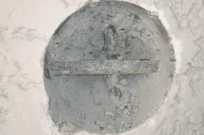 斫り出し試験(破壊検査)