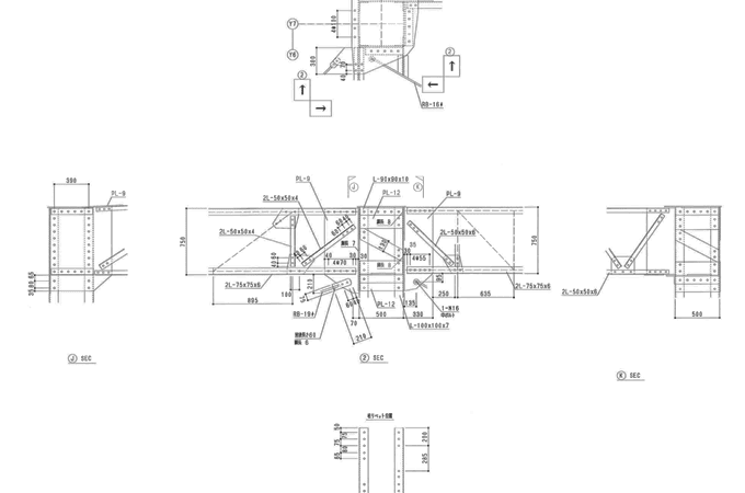 現地調査結果の作図